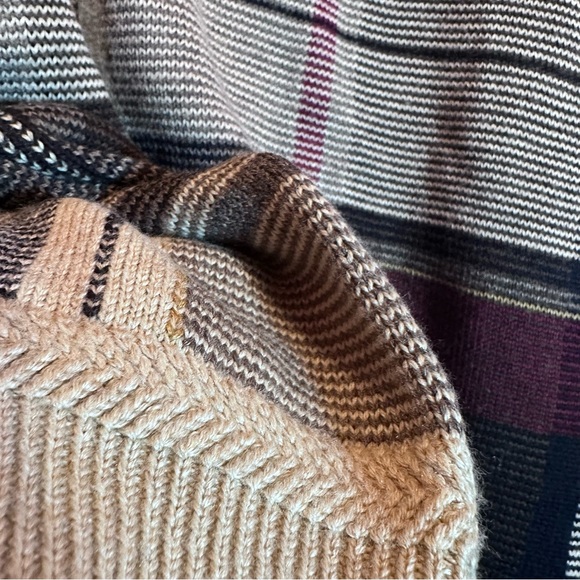 Náutica Sweater Men's Sz XL Wool Blend Burgandy Gray Vacation Sailing Old Money - Picture 5 of 8